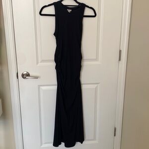 T-shirt material long snitches dress in black size small
